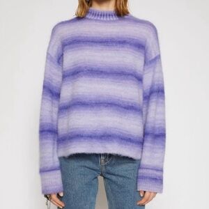 NWOT Acne Studios Kesme Sweater Electric Purple Wool Alpaca Mohair Size XXS